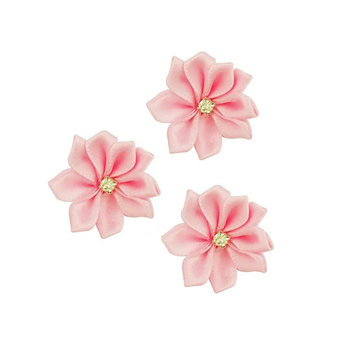 Satin Flowers with Diamantes (available in 2 colours)